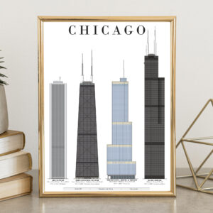 Chicago Architecture Icons - 8x10