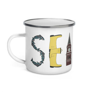Seattle Camping Mug - 12oz Enamel